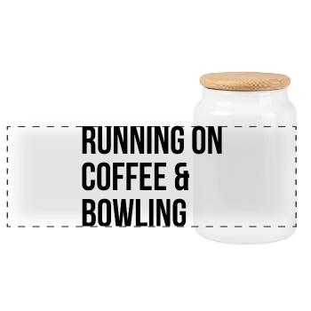 bowling - Boîte à biscuits avec couvercle en bois - blanc - Devant