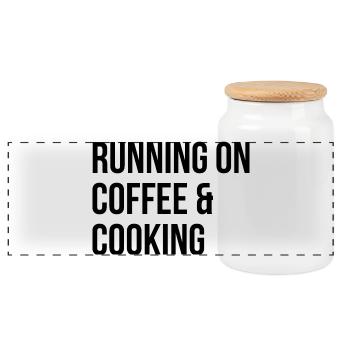 Cooking - Panoramic Cookie Jar with Wooden Lid - white - Front