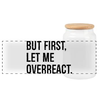 but first let me overreact - Panorama Keksdose mit Holzdeckel - Weiß - Vorne