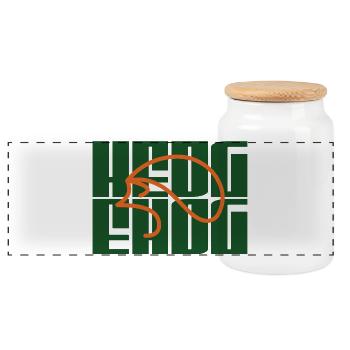 Produits dérivés avec le logo de votre hérisson préféré - Boîte à biscuits avec couvercle en bois - blanc - Devant