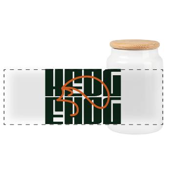 Merch mit dem Logo deines Lieblingsigels  - Panorama Keksdose mit Holzdeckel - Weiß - Vorne