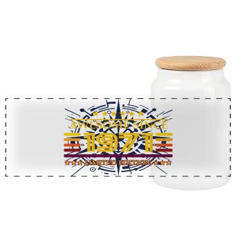 Awesome since 1971 Limited Edition - Panorama Keksdose mit Holzdeckel - Weiß - Vorne