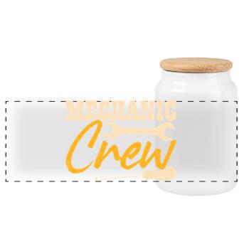 Car Mechanic Mechatronics Technician Screwdriver Gift - Panoramic Cookie Jar with Wooden Lid - white - Front