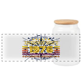 Awesome since 1976 Limited Edition - Panoramic Cookie Jar with Wooden Lid - white - Front