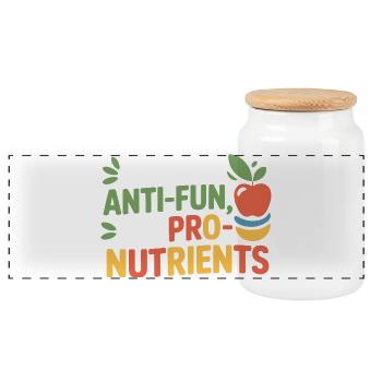Registered Dietitian Critical Nutrition Guide - Panorama Keksdose mit Holzdeckel - Weiß - Vorne