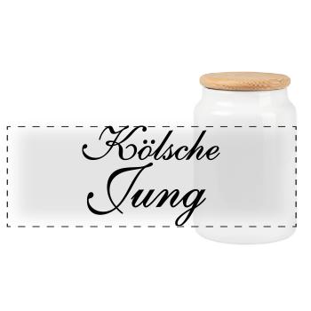 Cologne Young - Boîte à biscuits avec couvercle en bois - blanc - Devant