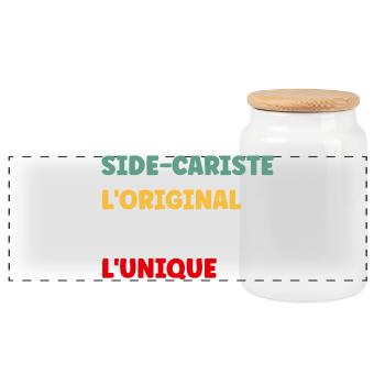 Sidecariste Original Unique - Boîte à biscuits avec couvercle en bois - blanc - Devant