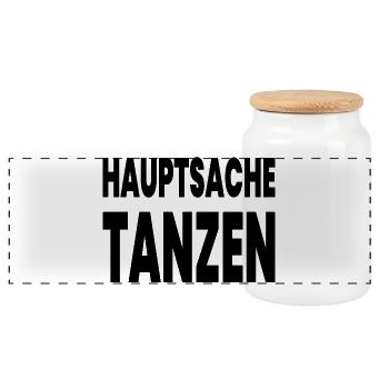 Danser - Boîte à biscuits avec couvercle en bois - blanc - Devant
