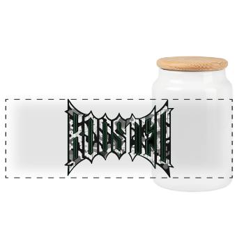 Lettrage surélevé pour les fans de voitures turbo JDM - Boîte à biscuits avec couvercle en bois - blanc - Devant