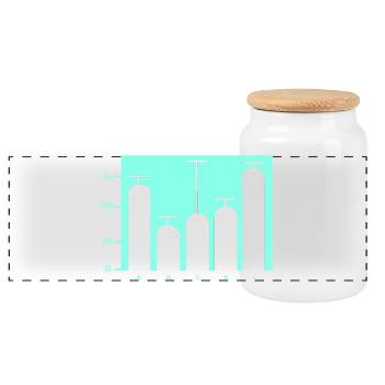 Programmer Coder GPT - Panoramic Cookie Jar with Wooden Lid - white - Front