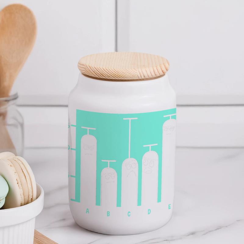 Programmeur Codeur GPT Boîte à biscuits avec couvercle en bois