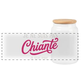 Humour Femme Chiante Râleuse Drôle - Boîte à biscuits avec couvercle en bois - blanc - Devant