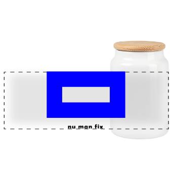 Flag P Blue Peter - Ship Captain Sailing - Panoramic Cookie Jar with Wooden Lid - white - Front