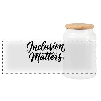 Inclusion is important – Special education – Freundli - Panoramic Cookie Jar with Wooden Lid - white - Front