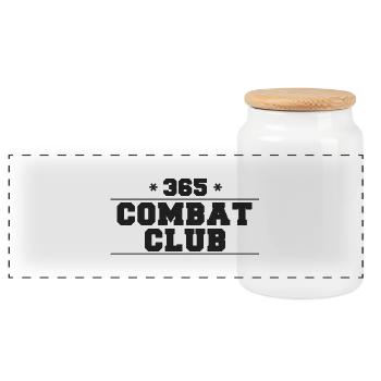 365 Combat Club - Panoramic Cookie Jar with Wooden Lid - white - Front