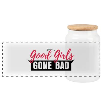 Good Girls Gone Bad - Panorama Keksdose mit Holzdeckel - Weiß - Vorne