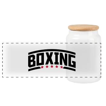boxing_rp2 - Panorama Keksdose mit Holzdeckel - Weiß - Vorne