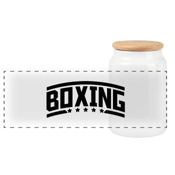 boxing_rp1 - Panorama Keksdose mit Holzdeckel - Weiß - Vorne
