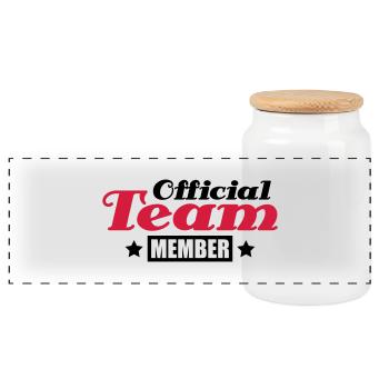 official_team_member_do2 - Boîte à biscuits avec couvercle en bois - blanc - Devant
