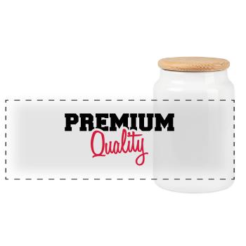 Cool Premium Quality Design - Panorama Keksdose mit Holzdeckel - Weiß - Vorne