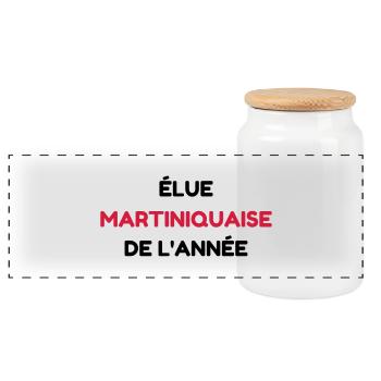 martinique / 972 / Frankreich / Karibik - Panorama Keksdose mit Holzdeckel - Weiß - Vorne