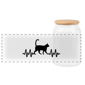 cats - Panorama Keksdose mit Holzdeckel - Weiß - Vorne