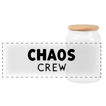 Chaos Crew - Panorama Keksdose mit Holzdeckel - Weiß - Vorne