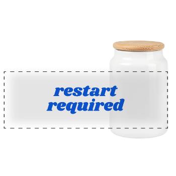 restart required - Panoramic Cookie Jar with Wooden Lid - white - Front