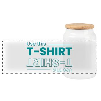 T _SHIRT - Panoramic Cookie Jar with Wooden Lid - white - Front