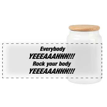 Rock votre cadeau de musique de corps backstreet - Boîte à biscuits avec couvercle en bois - blanc - Devant