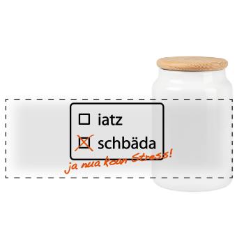 To Do List - Panorama Keksdose mit Holzdeckel - Weiß - Vorne