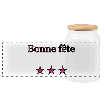 FÊTE DES MÈRES. BONNE FÊTE MAMAN. MAMAN - Boîte à biscuits avec couvercle en bois - blanc - Devant