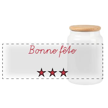 FÊTE DES MÈRES. BONNE FÊTE MAMAN. MAMAN - Boîte à biscuits avec couvercle en bois - blanc - Devant