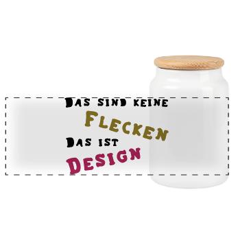 Spots - Conception - Boîte à biscuits avec couvercle en bois - blanc - Devant