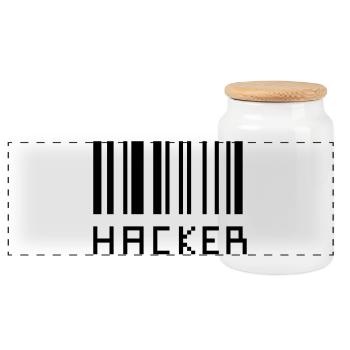 Hacker - Panorama Keksdose mit Holzdeckel - Weiß - Vorne