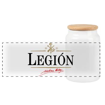 Legion - Panorama Keksdose mit Holzdeckel - Weiß - Vorne