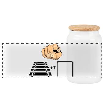Tu ne stimules pas - Boîte à biscuits avec couvercle en bois - blanc - Devant