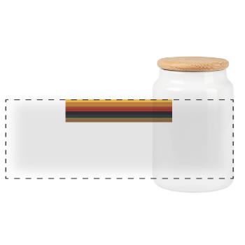 Rayures du Treizième Docteur - Boîte à biscuits avec couvercle en bois - blanc - Devant