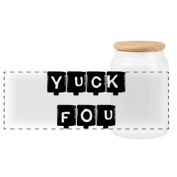 YUCK FOU - noir - Boîte à biscuits avec couvercle en bois - blanc - Devant