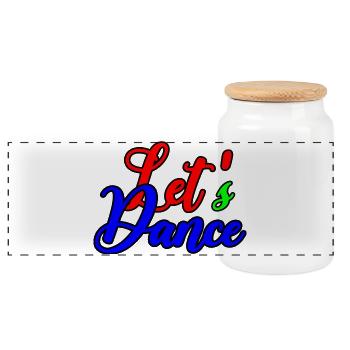 Swinging Dance Line T-Shirt - Panoramic Cookie Jar with Wooden Lid - white - Front