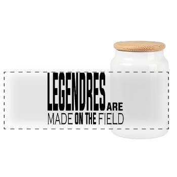 Legendres are made on the field - Boîte à biscuits avec couvercle en bois - blanc - Devant