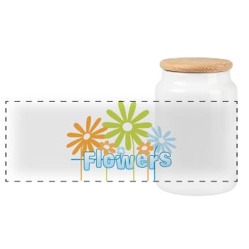 Flowers par Helfspawn - Boîte à biscuits avec couvercle en bois - blanc - Devant