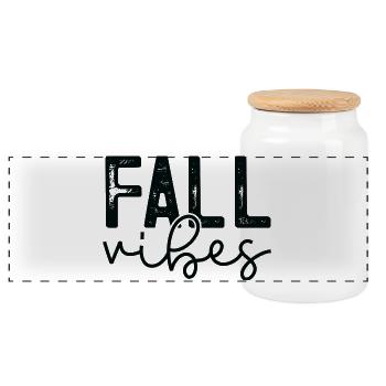Viking Inspired T-shirt Design - Panoramic Cookie Jar with Wooden Lid - white - Front