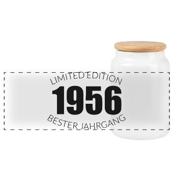 70e anniversaire - 1956 - Édition limitée - Best - Boîte à biscuits avec couvercle en bois - blanc - Devant