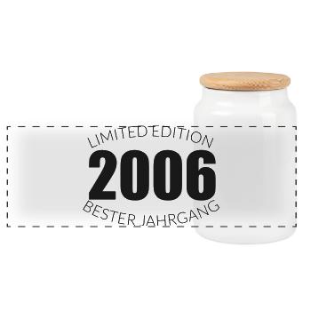 20th Anniversary - 2006 - Limited Edition - Best - Panoramic Cookie Jar with Wooden Lid - white - Front