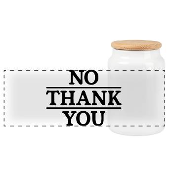 No Thank You - Panorama Keksdose mit Holzdeckel - Weiß - Vorne