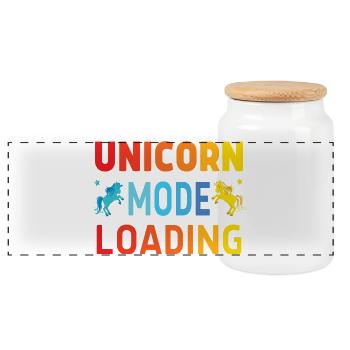 Chargement en mode licorne - Boîte à biscuits avec couvercle en bois - blanc - Devant