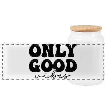 Conception par énoncé positif - Boîte à biscuits avec couvercle en bois - blanc - Devant