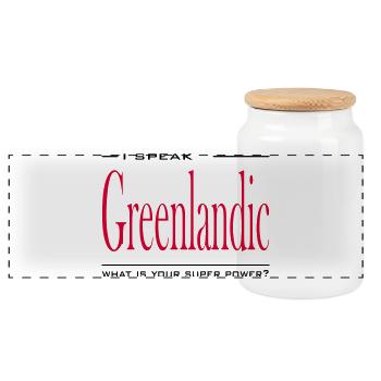 Supermacht Greenland - Panorama Keksdose mit Holzdeckel - Weiß - Vorne