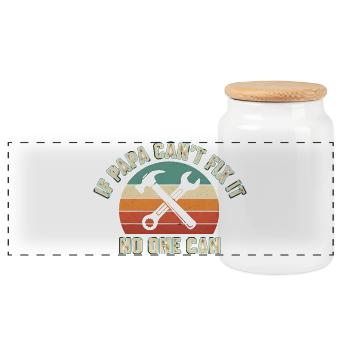 Papa ne peut pas tout réparer - Boîte à biscuits avec couvercle en bois - blanc - Devant